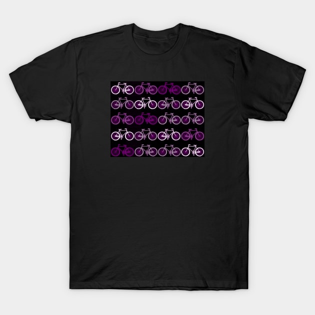 Asexual Pride Bicycles Pattern T-Shirt by VernenInk